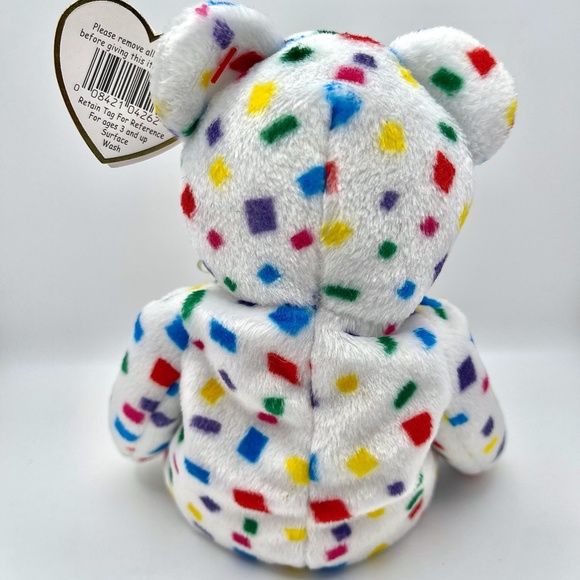 TY "Ty 2k" Bear Beanie Baby, New Years Eve Bear - Picture 4 of 7
